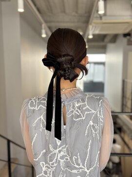 ヌープヘアーアイス(NUUP.hair ici) 20代30代◎結婚式トレンドリボンヘアセットで艶髪◎韓国アレンジ