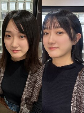 ダークグレージュ,似合うお顔周り＆前髪カット