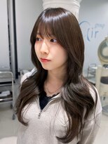 エアー 青山(AIR) 透明感カラーアッシュグレージュレイヤーカット髪質改善