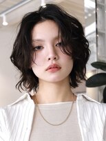 テクネ 天神大名(techne)&nbsp;天神大名顔周りレイヤーカットミディアムボブタッセルボブパーマ