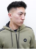 メンズカットアップバングスキンフェードスパイキーショート0405