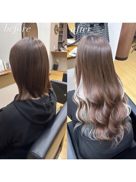 ベイビーズブレス(Baby's breath) 【インナーカラー×ホワイト】#エクステ #岡山 #倉敷