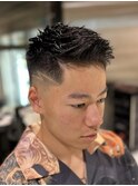 波巻きツイストスパイラルリバースセンターパートニュアンスパY