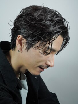テン 心斎橋(tenn.) フェザーショートフェザーパーマニュアンスパーマショートヘア
