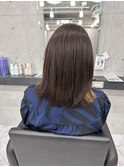 小顔ひし形 レイヤーカット 透明感カラー