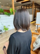 ヘアーブランドジン ティアラ(HAIR BRAND Jin Tiara)&nbsp;レイヤーボブ×アッシュオリーブ【松山美容室】
