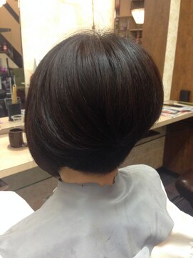 フェリシータ 緑地公園店(felicita) 透明感がある暗髪アッシュブラウン@前下がりボブ