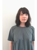 脱力系パーマ×暗髪グレー