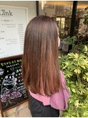 ロングのピンクハイライト