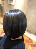 極細ハイライト☆艶々ボブ