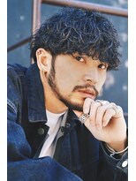 波巻きスパイラルパーマツイストスパイラルツーブロック