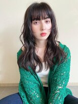 トップヘアー スパアンドリラクゼーション 安城(spa&relaxation)&nbsp;あいみょん風ウルフ顔周りレイヤー/アッシュブラック