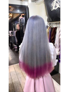 ゾーマ(ZOUMA) シルバー×毛先ピンク