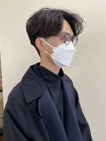 ニュアンスパーマ　センターパート