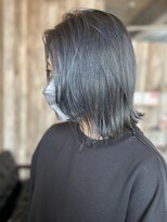 アルム(hair salon Alum) 透明感アッシュグレー　寒色系カラー　外ハネボブ