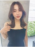 レイヤーカット/韓国ヘア/くびれヘア/顔まわりカット