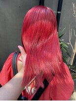 ヴァーディ オモテサンドウ(Vardy omotesando)&nbsp;レッドヘア/ハイトーンロング/表参道ブリーチ/赤髪/原宿ブリーチ