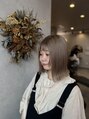 カロ(Caro)&nbsp;ベージュ×ボブ　ブリーチ必須です