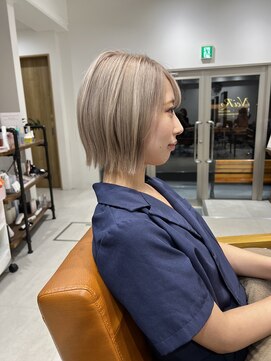 ネイロ 錦糸町(NeiRo) 魅力倍増カールセミディシアーカラーダークアッシュショートヘア