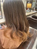 アース 鹿児島天文館店(HAIR&MAKE EARTH)&nbsp;ハニーベージュの裾カラー