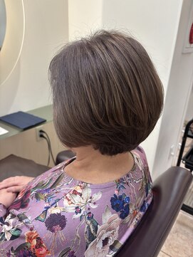 松本平太郎美容室 銀座パートフォー(PART４) 白髪ぼかしハイライト/30代40代50代60代