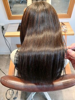 【メテオカラー+カット\17,490】髪質改善★艶と滑らかな仕上がり&柔らかな質感！潤いたっぷりの美髪♪