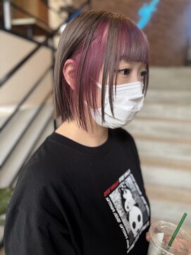 if アッシュベージュ/ピンク/インナーカラー