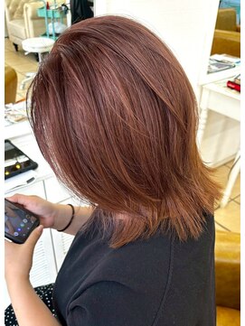 シャルティア 岩国(SHALLTIA) オレンジブラウン/夏カラー/明るい白髪染め/くびれカット