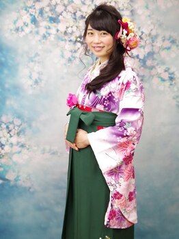 サロンド クラフト(salon de craft)の写真/【早朝予約可・卒業式のご予約受付中◎】卒業式や成人式など大切な日を彩る着付けもお任せください♪