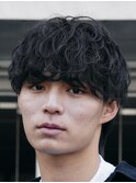 原宿メンズパーマフェザーパーマシャドウパーマセンターパート