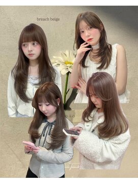 ボタン コロン 表参道 原宿(VOTAN COLON) オリーブブラウン/レイヤーカット/透明感カラー/韓国ヘア