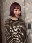 大人ピンク×ボブ