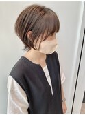 外ハネショートウルフ　軽め　簡単スタイリング