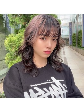 テーラヘアー 石岡店(TELA HAIR) ピンクベージュアンブレラカラー　ブリーチカラー