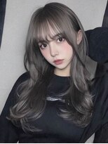 ロッソ 大橋店(Rosso) スモーキーアッシュのゆる巻きヘア【大橋】