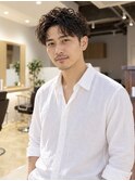 大人センターパートウェーブ｜メンズパーマ