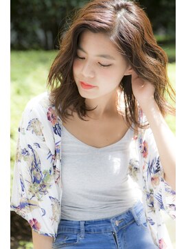 ミエル ヘア 新宿(miel hair) ゆるふわ愛されセミディ