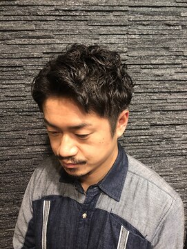 プレミアムバーバー 赤坂店(PREMIUM BARBER produce by HIRO GINZA) 七三分けワイルドパーマ【ヒロ銀座】赤坂/バーバー/パーマ