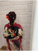 編みおろしヘア