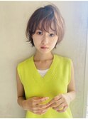 大人可愛いショート/アンニュイカール/アッシュベージュ