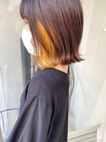 ツイギー 歩行町店(TWiGGY)&nbsp;【イエローインナー×ボブ】