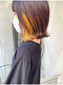 【イエローインナー×ボブ】