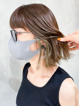 アルバム 渋谷パルコ(ALBUM) オリーブインナーベージュ_グレージュカラーボブウルフ_ba348223