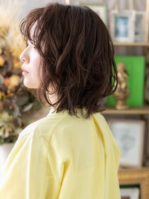 カバーヘア ブリス 上尾西口店(COVER HAIR bliss) シースルーバングくせ毛風小顔くびれミディa上尾20代30代40代