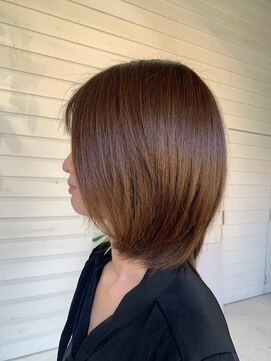 ラコスタ(LaCosTa) 立体感ふわふわ結べるボブ×20代30代大人可愛いウォームブラウン