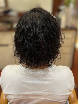 スカイ 亀戸店 (sky) ハイライト/マッシュパーマ/アッシュブラック<理容室>[亀戸]