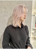 ペールピンクカラーくびれミディハイトーンカラー