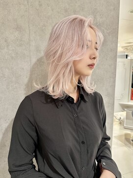 エアー 青山(AIR) ペールピンクカラーくびれミディハイトーンカラー