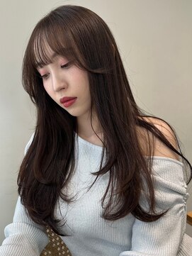 ノイカーム(noi Calm) 顔周りレイヤーカットグレージュカラーくびれボブベージュカラー