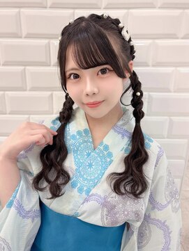 リルミー(Lilme) 夏祭りにも!編み込みおさげヘア*まゆ